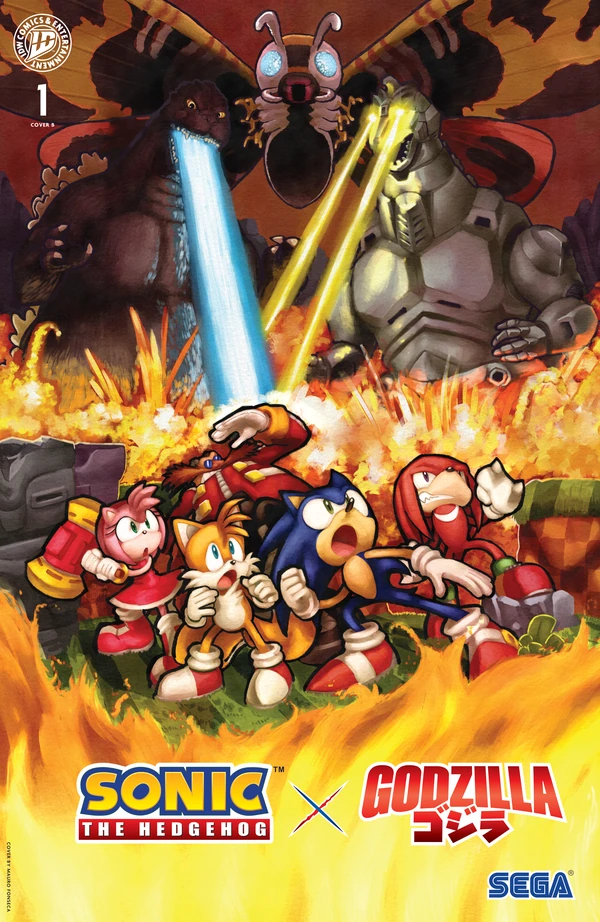 Sonic the Hedgehog x Godzilla: Mauro Fonseca Variant #1 - Cover B
